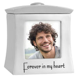 Mom or Dad Photo Forever In My Heart Keepsake Urn - Professional Engraving Option