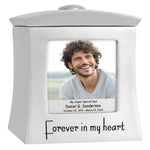 Mom or Dad Photo Forever In My Heart Keepsake Urn - Professional Engraving Option