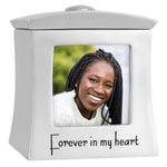 Mom or Dad Photo Forever In My Heart Keepsake Urn - Professional Engraving Option