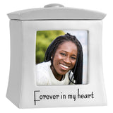 Mom or Dad Photo Forever In My Heart Keepsake Urn - Professional Engraving Option