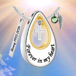 Forever In My Heart Teardrop Cross Jewelry Pendant Urn - Love Charms® Option