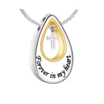 Forever In My Heart Teardrop Cross Jewelry Pendant Urn - Love Charms® Option
