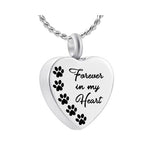 Forever In My Heart Paws Pendant Urn - Love Charms™ Option