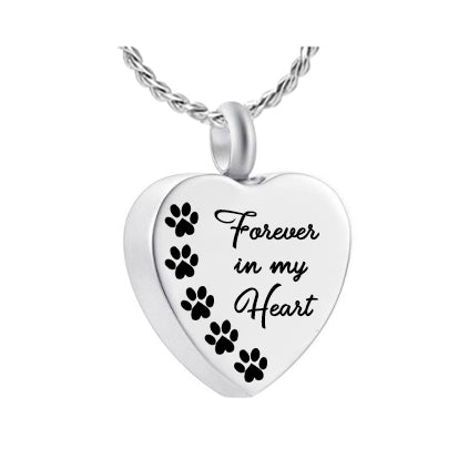 Forever In My Heart Paws Pendant Urn - Love Charms™ Option