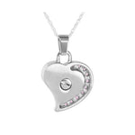 Forever Love Pink Heart Pendant Urn - Love Charms Option