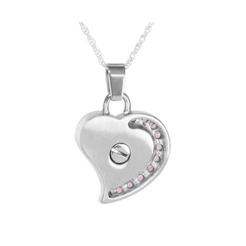 Forever Love Pink Heart Pendant Urn - Love Charms Option