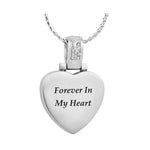 Forever In My Heart Stainless Pendant Urn - Love Charms Option