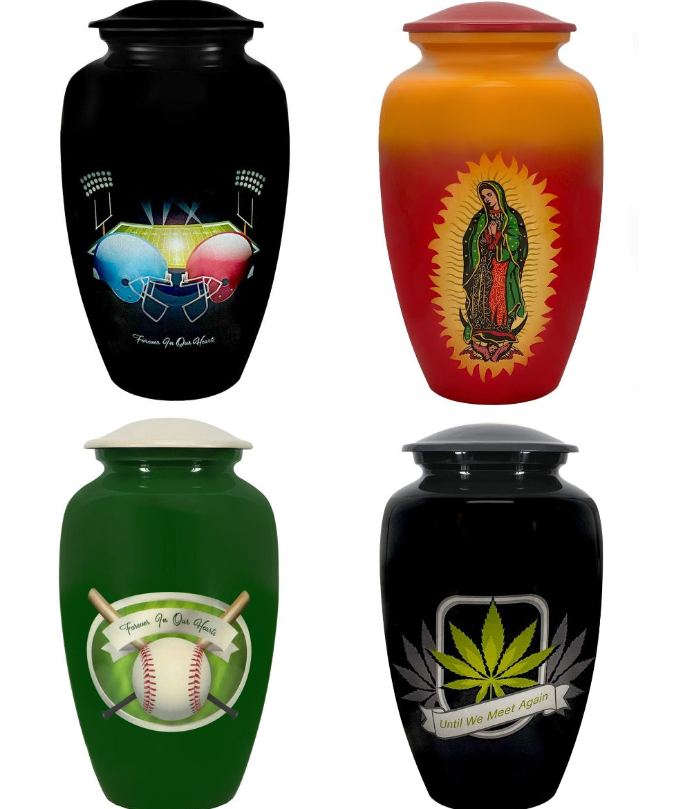 Free Cremation Adult Urn - Shipping Fee Required - Choose Engraving - Burial Vault - Tribute Wreath™ Option