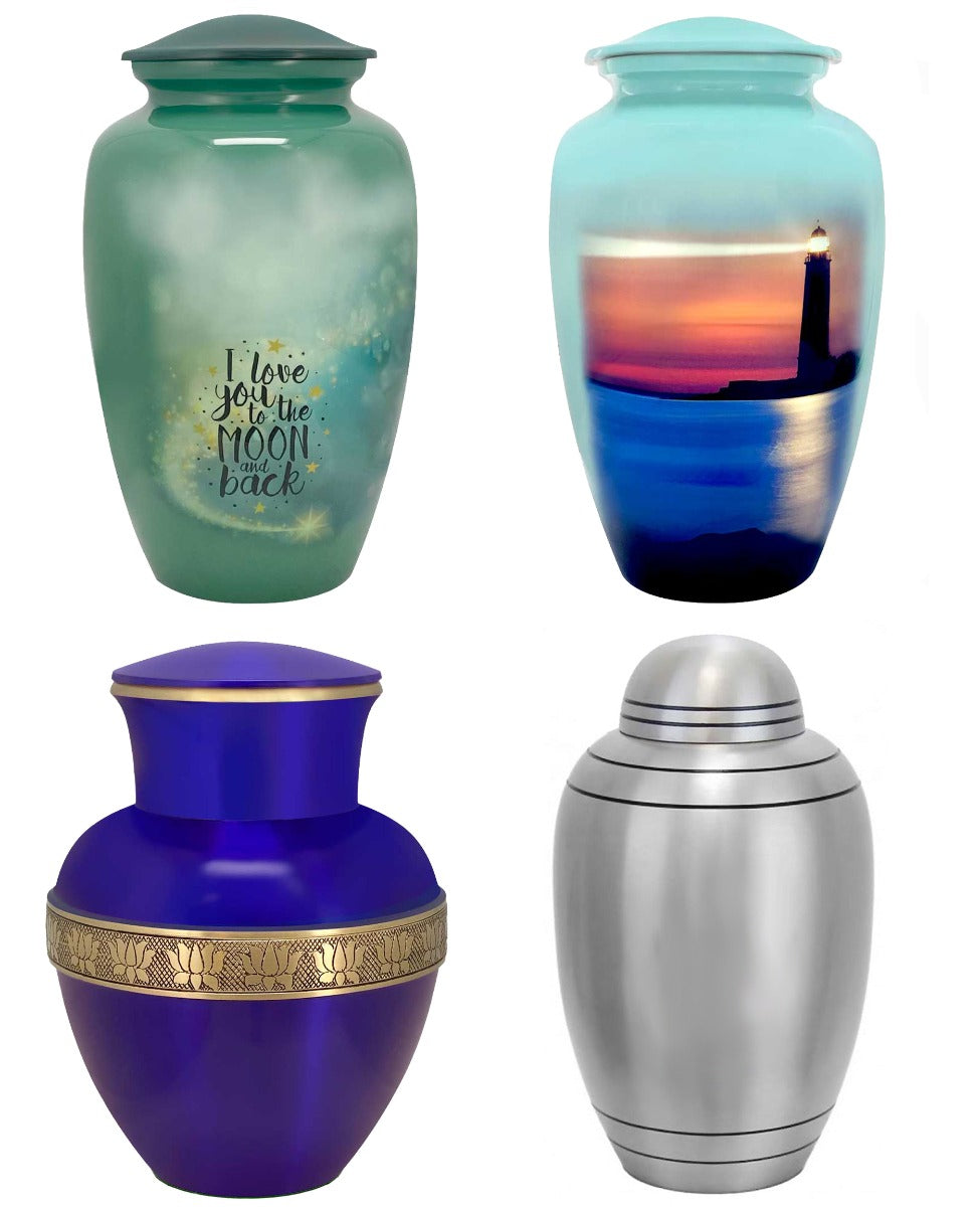Free Cremation Adult Urn - Shipping Fee Required - Choose Urn Engraving - Burial Vault Option 