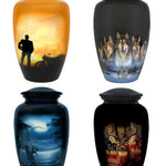 Free Cremation Adult Urn - Shipping Fee Required - Choose Urn Engraving - Tribute Wreath Option