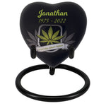Until We Meet Again Marijuana Heart Keepsake Urn - Stand Option