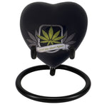 Until We Meet Again Marijuana Heart Keepsake Urn - Stand Option