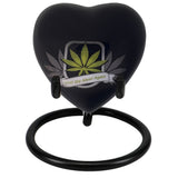 Until We Meet Again Marijuana Heart Keepsake Urn - Stand Option