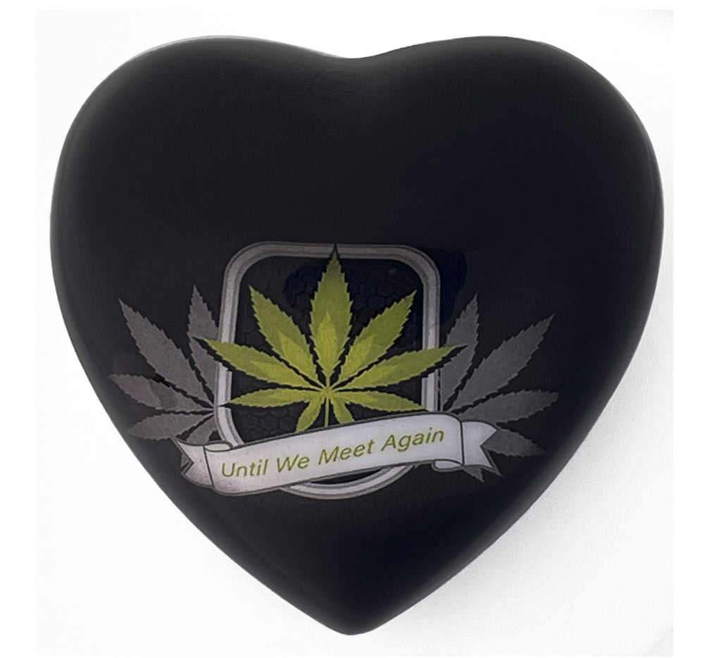 Until We Meet Again Marijuana Heart Keepsake Urn - Stand Option