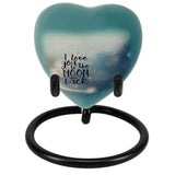 I Love You To The Moon And Back Heart Keepsake Urn - Stand Option