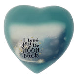 I Love You To The Moon And Back Heart Keepsake Urn - Stand Option