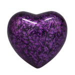 Purple Marbled Heart Keepsake Urn - Stand Option