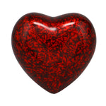 Red Marbled Heart Keepsake Urn - Stand Option