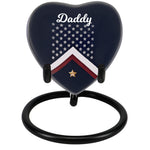 Veteran Flag Heart Keepsake Urn - Stand Option