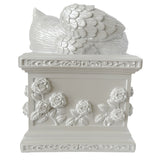 Frosted Angel Cat Garden Cremation Urn - Free Engraving