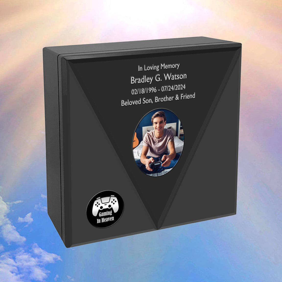 Video Game Console Wood Cremation Urn - Handcrafted Urn - Personalization and Photo Included