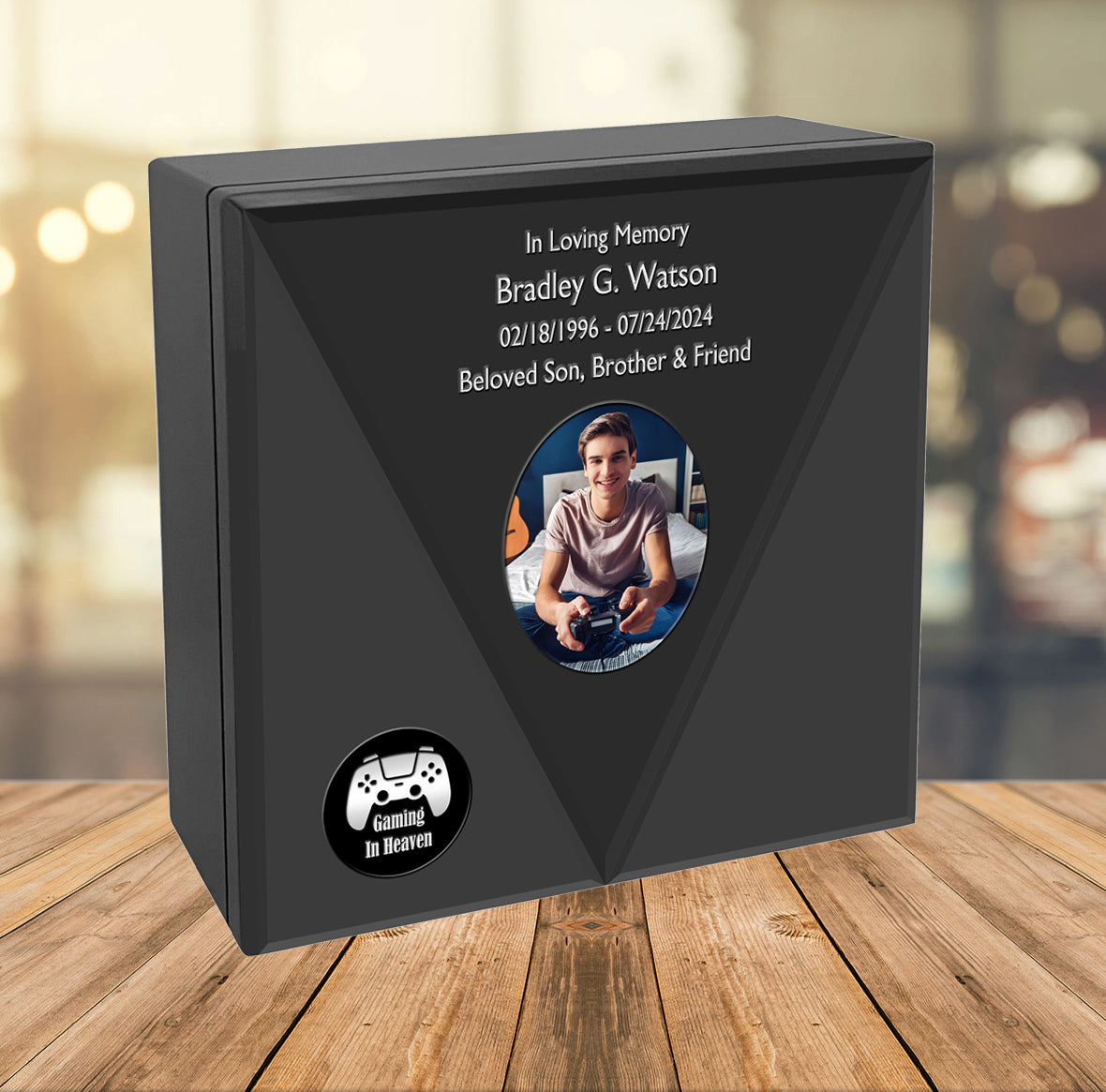 Video Game Console Wood Cremation Urn - Handcrafted Urn - Personalization and Photo Included