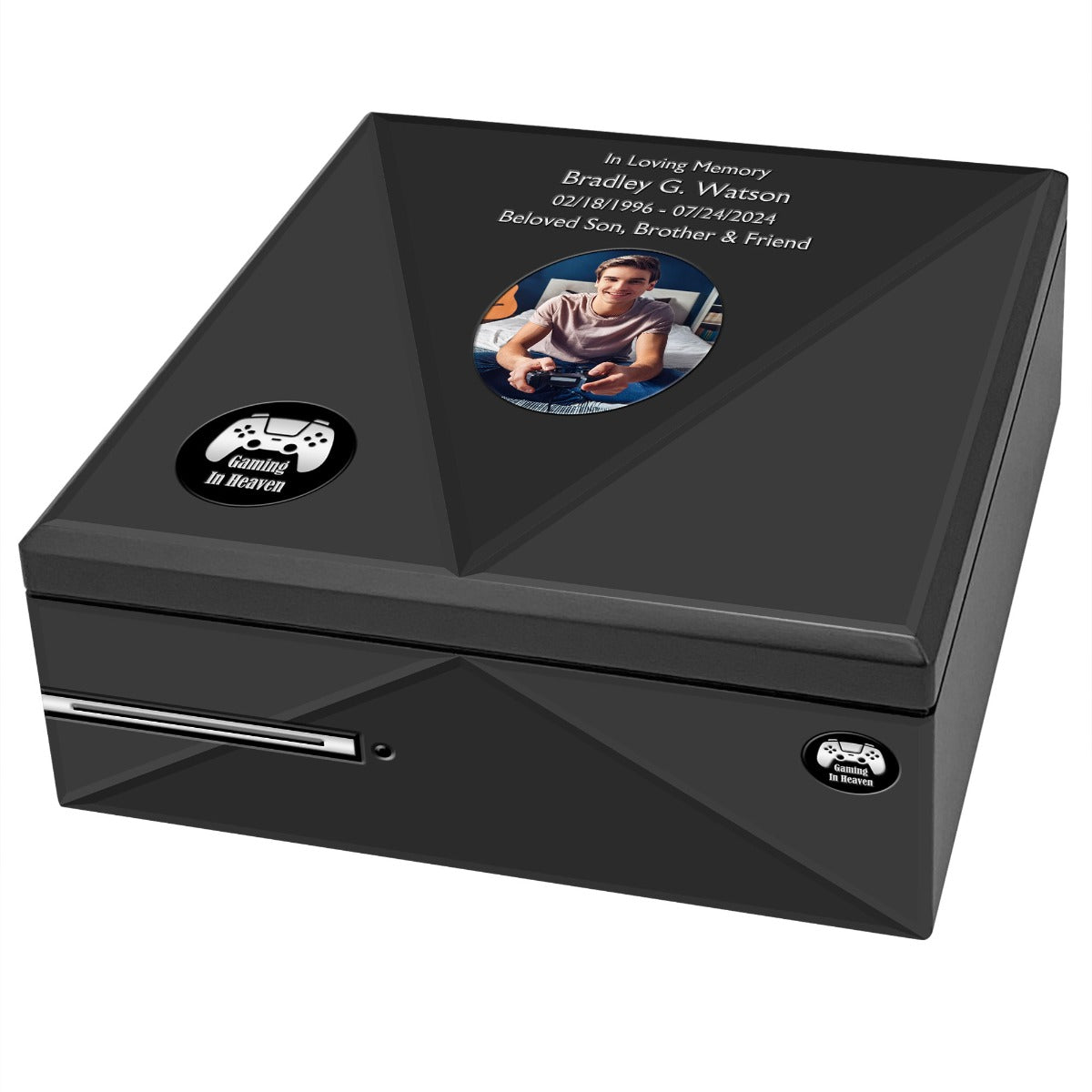 Video Game Console Wood Cremation Urn - Handcrafted Urn - Personalization and Photo Included