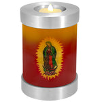 Guadalupe Candle Cremation Urn - Engraving Available - LED Candle Included