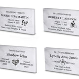 Genuine White Marble Marker - Free Engraving & Icon