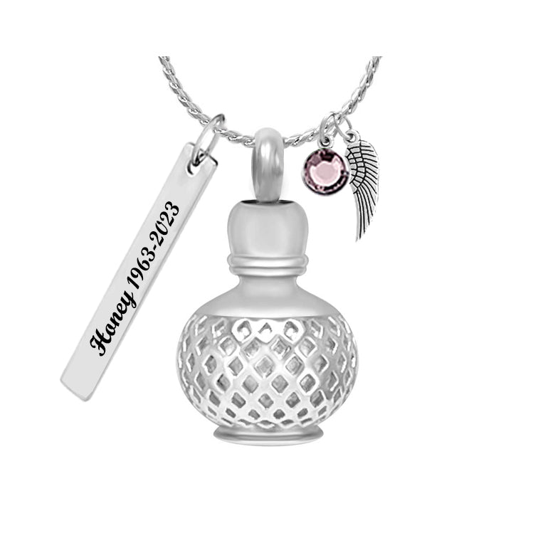 Genie Bottle Ash Pendant Urn - Love Charms® Option