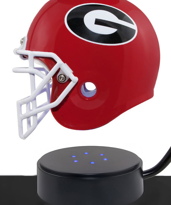 Football Adult or Medium Cremation Urn & University of Georgia Bulldogs Hover Helmet Décor - Free Engraving
