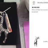 Giraffe Jewelry Urn - Love Charms™ Option