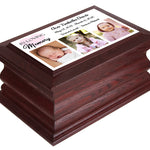 Pink Heart Girl Photo Redwood Urn - 3 Photo Options