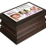 Pink Heart Girl Photo Walnut Urn - 3 Photo Options