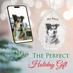 2D Crystal Photo Oval Ornament - Engraving Option 