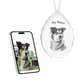 2D Crystal Photo Oval Ornament - Engraving Option 