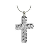 Palm Cross Cremation Jewelry Urn - Love Charms Option