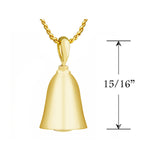 Love Bell 14KT Gold Cremation Jewelry Urn - SHIPS NOW