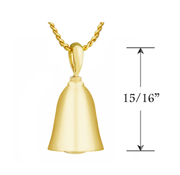 Love Bell 14KT Gold Cremation Jewelry Urn - SHIPS NOW