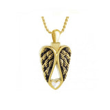 Gold Angel Wings Cremation Urn - Love Charms™ Option 