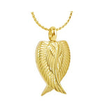 Angel Wings Gold Necklace Ash Urn - Love Charms™ Option