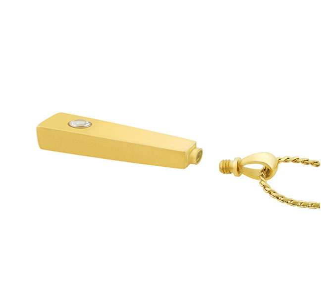 Golden Bar Crystal Pendant Ash Urn - Love Charms™ Option 