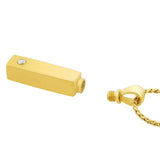 Gold Bar Crystal Pendant Cremation Urn - Love Charms Option