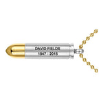 Gold Bullet Pendant Keepsake Urn Engraved