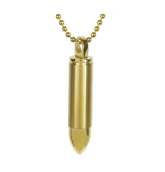 Gold Bullet Pendant Urn - Love Charms™ Option 