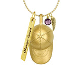Golden Baseball Cap Ash Urn - Love Charms™ Option