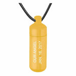Gold Capsule Ash Urn Pendant