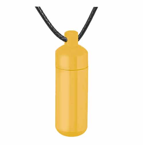 Gold Capsule Ash Urn Pendant