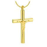 Large Gold Crucifix Cremation Ash Urn - Love Charms™ Option 