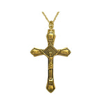 Crucifix Gold Cremation Urn - Love Charms™ Option